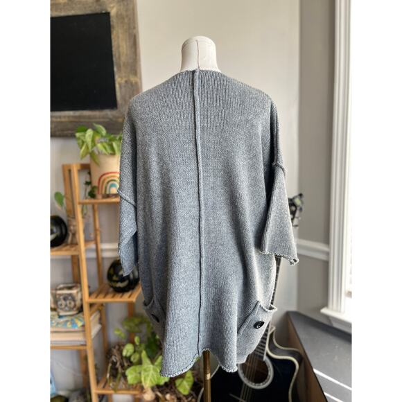 Vintage Y2K Gray Lagenlook Cashmere Wool Tunic Sweater Size XL - Picture 3 of 5
